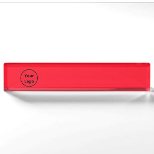 Add logo plain red nameplate