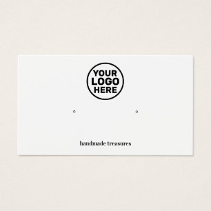 Add Logo Plain White Earring Display