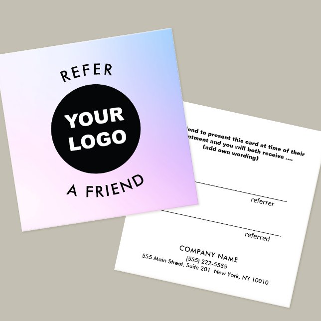 Add Logo Purple Customer Referral Card (Creator Uploaded)