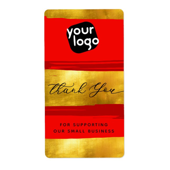   Add Logo & QR Code Modern Personalised Thank You (Front)