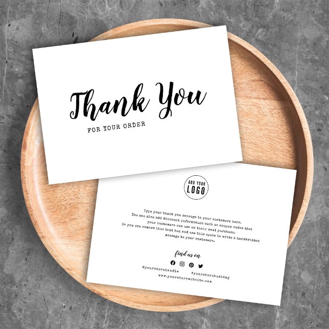 Add Logo Script and Typewriter Thank You Card (Creator Uploaded)