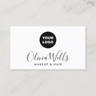 Add Logo Signature Script White Social Media Business Card