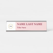 Add Logo Simple Blush Pink Name Title