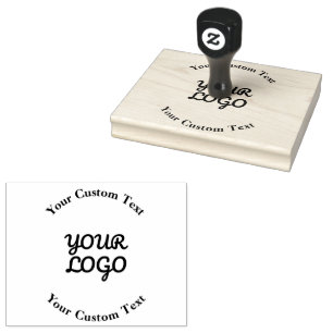 Add Logo Simple Editable Design Rubber Stamp