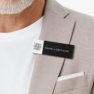 Add Logo Simple Modern Name Lastname Black White Tag