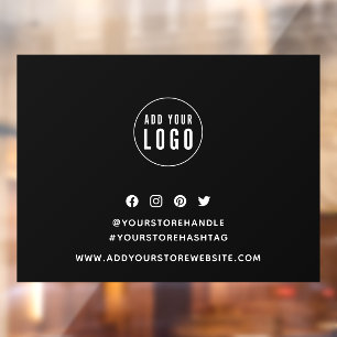 Add Logo Social Media Editable Background