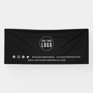 Add Logo Social Media Marketing Custom Colour Banner