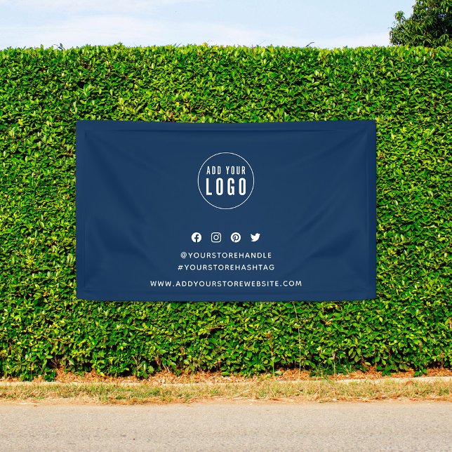 Add Logo Social Media Marketing Custom Colour Banner (Creator Uploaded)