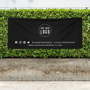 Add Logo Social Media Marketing Custom Colour Banner