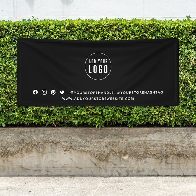 Add Logo Social Media Marketing Custom Colour Banner (Creator Uploaded)