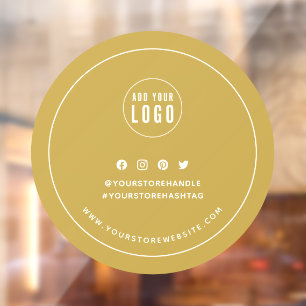 Add Logo Social Media White Border Custom Colour
