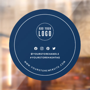 Add Logo Social Media White Border Custom Colour