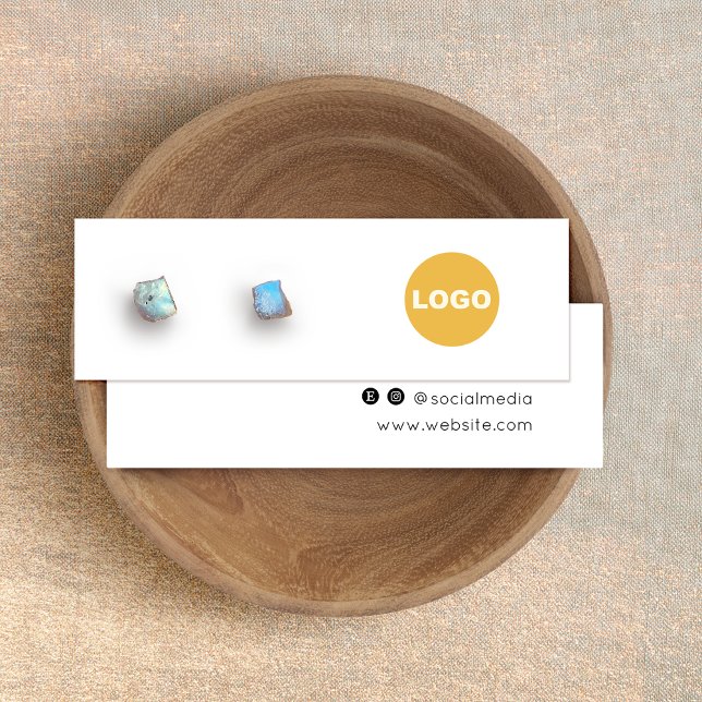 Add Logo Stud Earring Jewellery Display Card (Creator Uploaded)