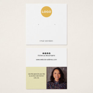 Add Logo Stud Earring Photo Display Card
