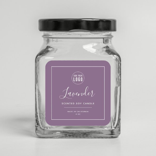 Add Logo White Border Editable Colour Product Labe Square Sticker (Creator Uploaded)