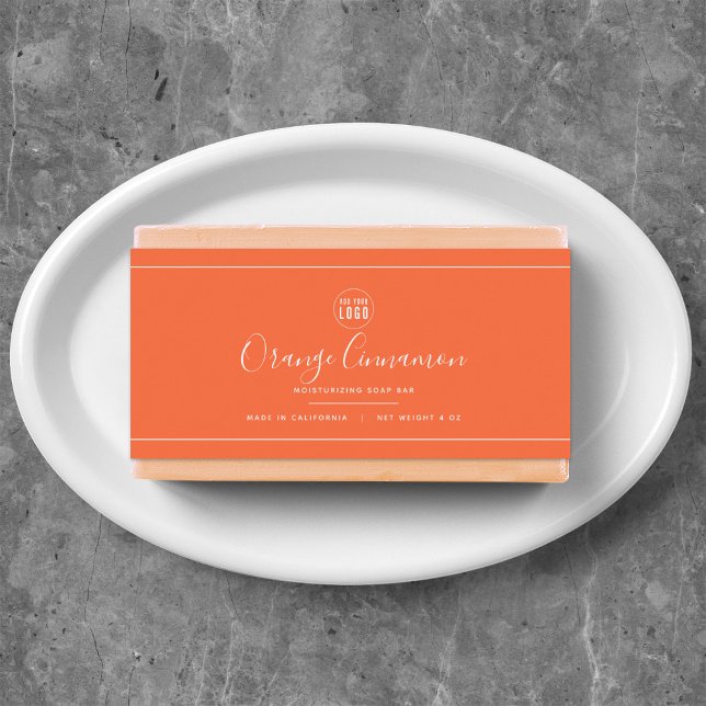 Add Logo White Border Editable Colour Product Labe Water Bottle Label (Creator Uploaded)