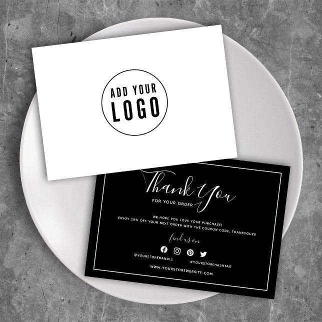 Add Logo White Border Editable Colour Thank You (Creator Uploaded)