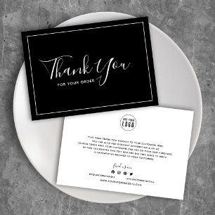 Add Logo White Border Editable Colour Thank You Card