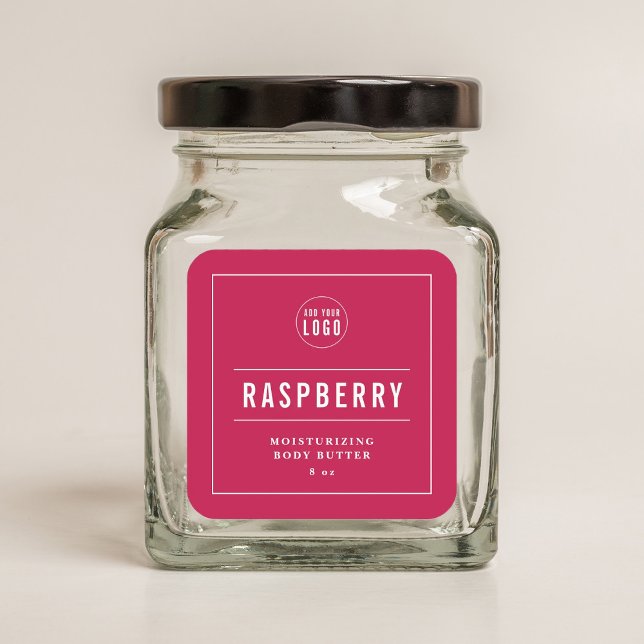 Add Logo White Border & Lines Custom Colours Square Sticker (Creator Uploaded)