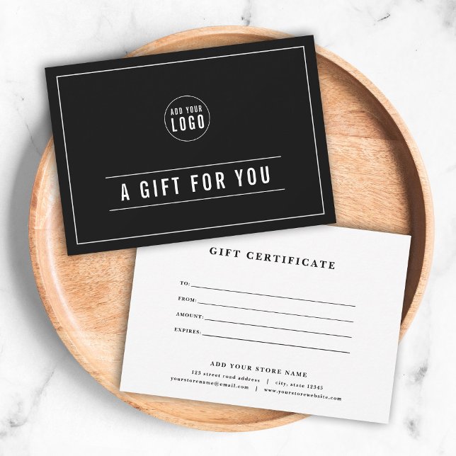 Add Logo White Lines Custom Colour Gift Certificat (Creator Uploaded)