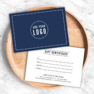 Add Logo White Lines Custom Colour Gift Certificat