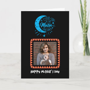 Add Mum's Photo – Modern Black Custom Mother’s Day Card