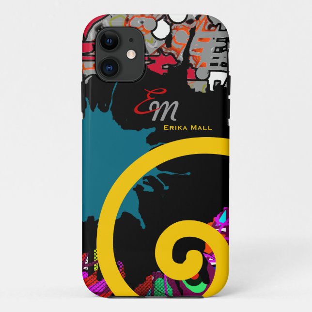 add name abstraction art Case-Mate iPhone case (Back)