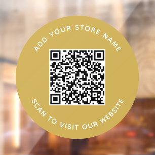 Add Name and Your Website QR Code Custom Colour