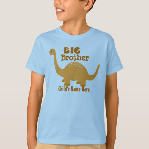Add Name Big Brother Dinosaur Print T-Shirt