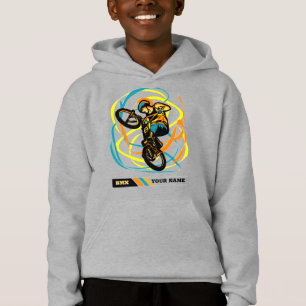 Add Name BMX Bike Rider Turns Swirls Freestyle    