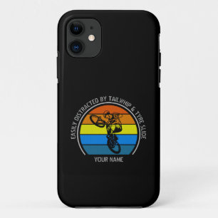 Add Name Change ALL Text Easily Distracted BMX Case-Mate iPhone Case