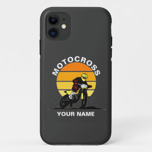 Add Name Change ALL Text Motocross Motorcycle Case-Mate iPhone Case