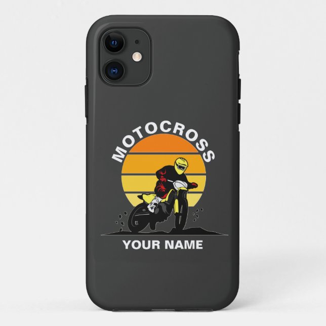 Add Name Change ALL Text Motocross Motorcycle      Case-Mate iPhone Case (Back)