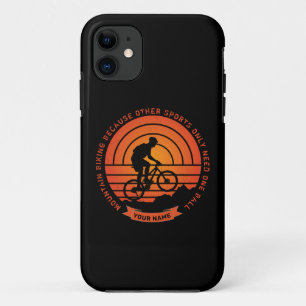 Add Name Change All Text Mountain Bike One Ball  Case-Mate iPhone Case