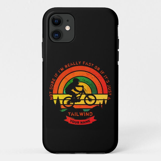 Add Name Change All Text Mountain Bike Tailwind    Case-Mate iPhone Case (Back)