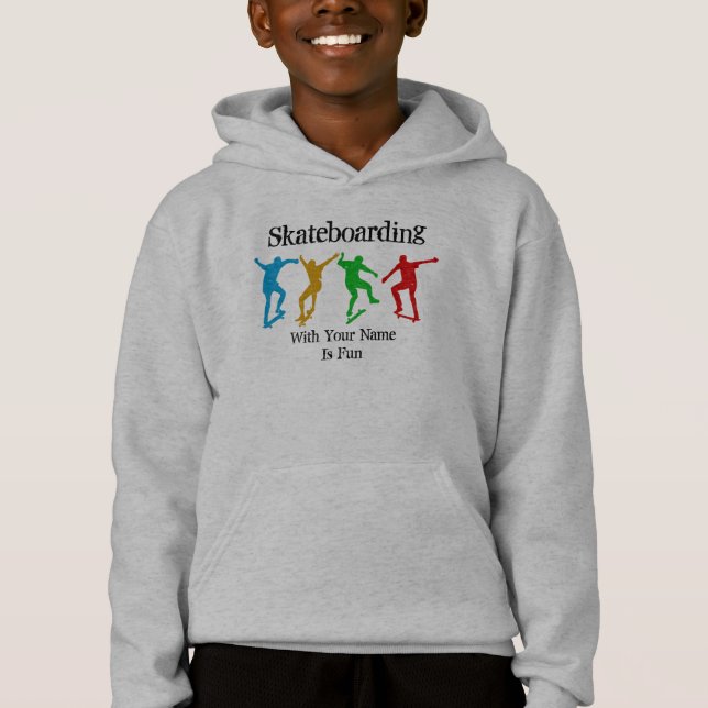 Add Name Change All Text Skateboarding Figures  (Front)