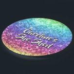 Add Name Change Any Text She Shed Sparkle Rainbow  Paper Plate<br><div class="desc">Add the Name & Text you want to this great She Shed Design - See my store for more great She Shed Gifts.</div>