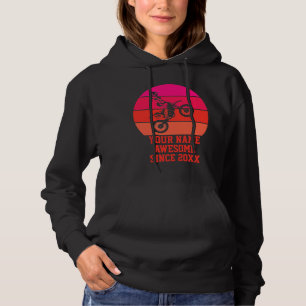 Add Name Change Text Awesome Since 20xx Dirt Bike Hoodie