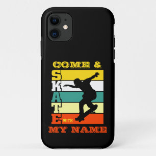 Add Name Change Text Come & Skate With My Name     Case-Mate iPhone Case