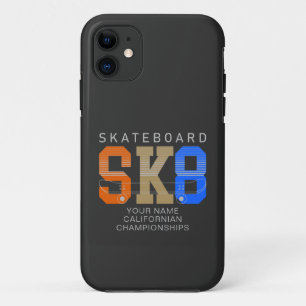 Add Name Change Text SK8 Skateboard Championship  Case-Mate iPhone Case