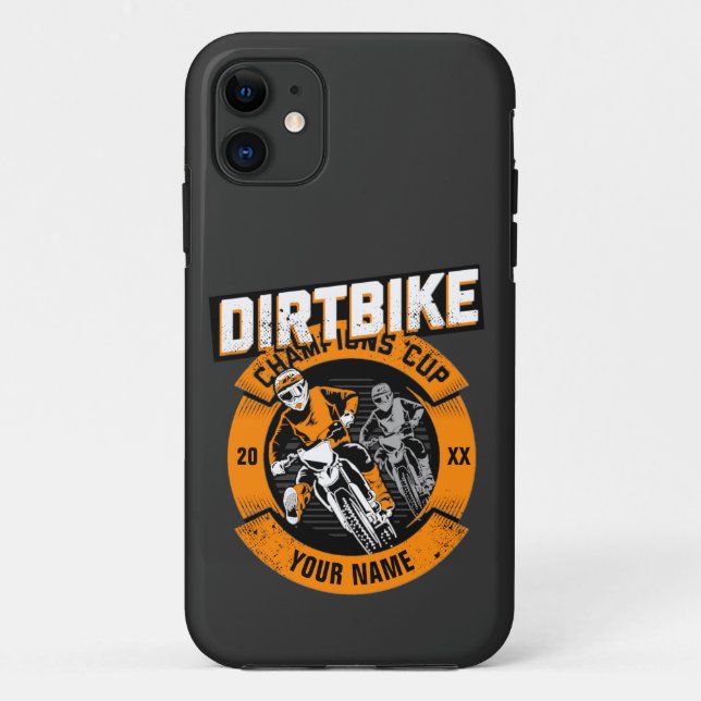 Add Name Change Year Dirt Bike Champions Cup       Case-Mate iPhone Case (Back)