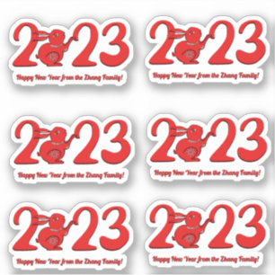 Add Name, Chinese New Year 2023 Year of Rabbit  St