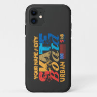 Add Name City Text Skateboard Urban SK8 Distressed