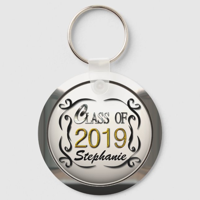 Add Name Class Of 2019 Graduation Keychain (Front)