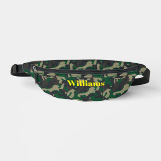 Add Name | Custom Army Green Military Camouflage Bum Bags