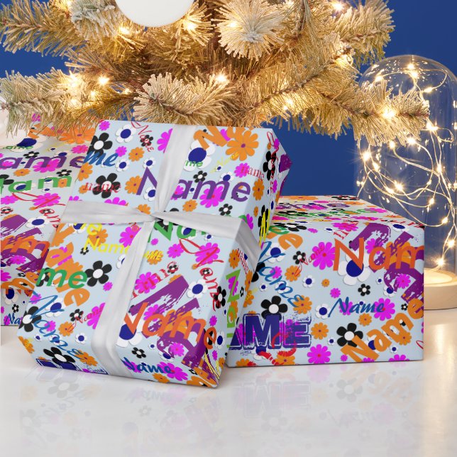 Add Name Custom Wrapping Paper (Holidays)