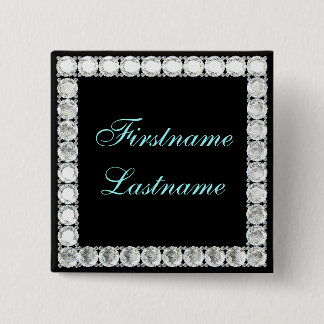 Add name-customisable diamond 15 cm square badge