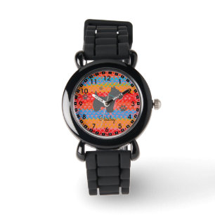 Add Name cute girls custom colourful dog Watch