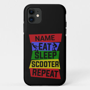 Add Name Eat Sleep Scooter Repeat Case-Mate iPhone Case