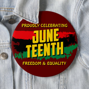 Add Name Edit Text Celebrating Juneteenth Freedom 6 Cm Round Badge